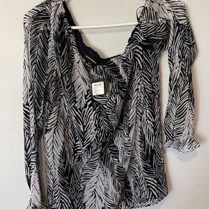 Club Monaco blouse. Asymmetrical top